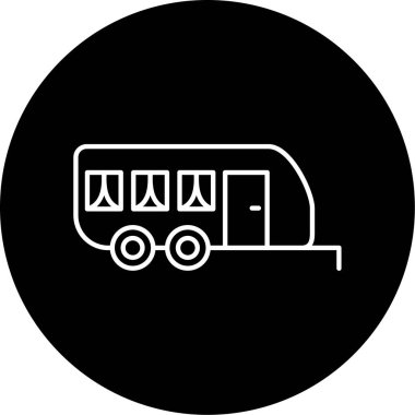 Vanity van simgesi vektör illüstrasyonu