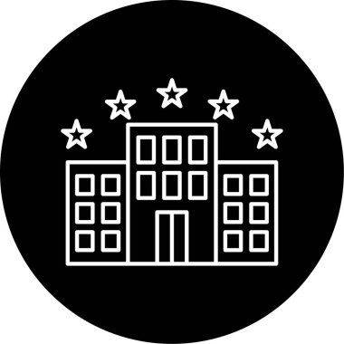 Otel simgesi vektör illüstrasyonu