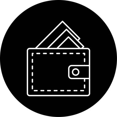 cüzdan ikonu vektör illüstrasyonu