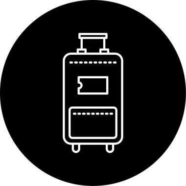 seyahat çantası ikonu vektör illüstrasyonu