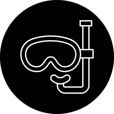 Dalış Maskesi vektör illüstrasyonu