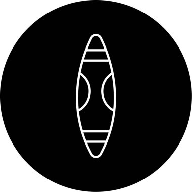 Sörf tahtası simgesi vektör illüstrasyonu