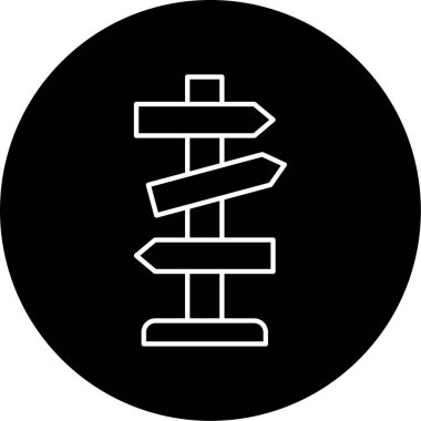 Yol Tahtası simgesi vektör illüstrasyonu