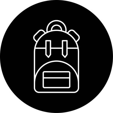bagpack ikon vektör illüstrasyonu