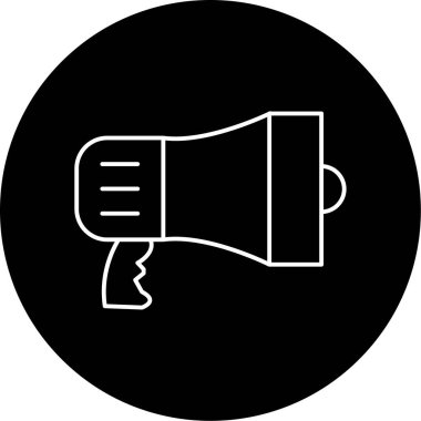 Megafon ikonu vektör illüstrasyonu