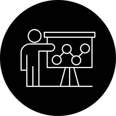 sunum simgesi vektör illüstrasyonu