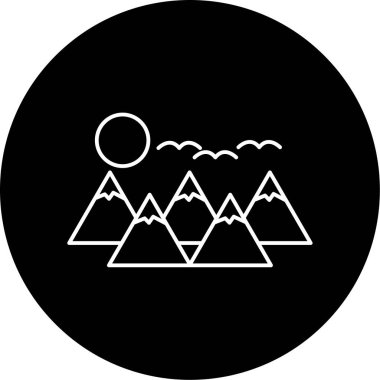 dağ ikonu vektör illüstrasyonu