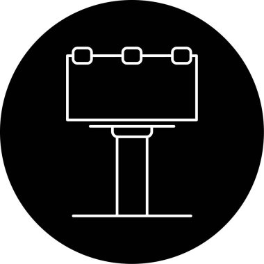 Billboard simgesi vektör illüstrasyonu