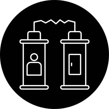 Işınlama simgesi vektör çizimi