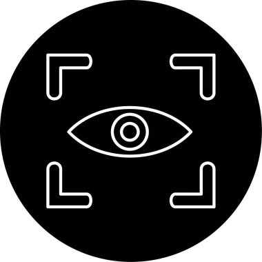 Retina simgesi vektör illüstrasyonu