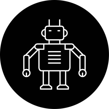 robot ikon vektör illüstrasyonu
