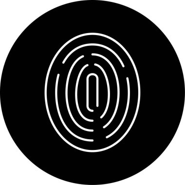 Parmak izi simgesi vektör illüstrasyonu