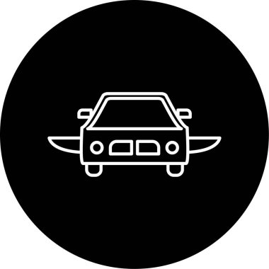 Uçan Araba simgesi vektör illüstrasyonu