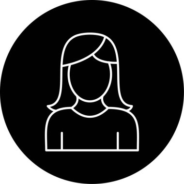 kadın simge vektör illüstrasyonu