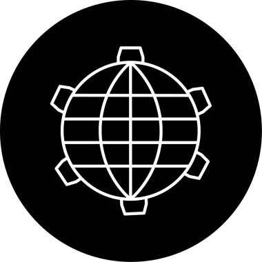 Siber uzay simgesi vektör illüstrasyonu