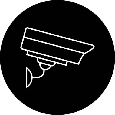 Güvenlik kamerası simgesi vektör illüstrasyonu