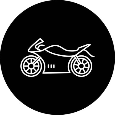 motosiklet simgesi vektör illüstrasyonu