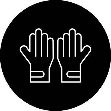 Eldiven simgesi vektör illüstrasyonu