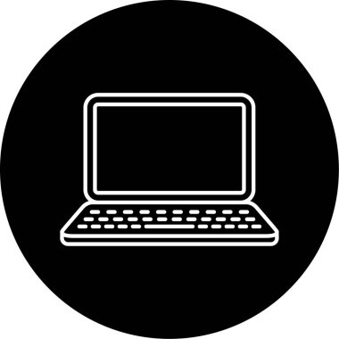 Dizüstü bilgisayar simgesi vektör çizimi