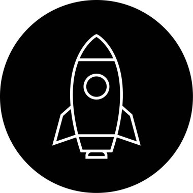 roket ikonu vektör illüstrasyonu