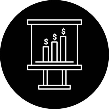 sunum simgesi vektör illüstrasyonu