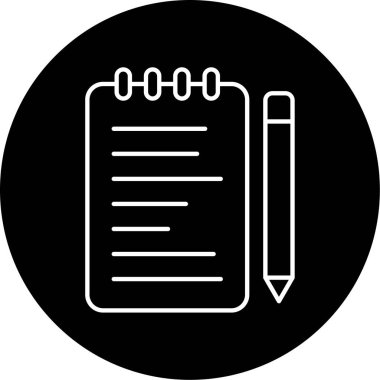 not defteri simgesi vektör illüstrasyonuName