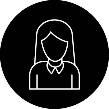 Sekreter simgesi vektör illüstrasyonu