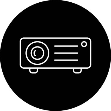 Projektör ikon vektör illüstrasyonu