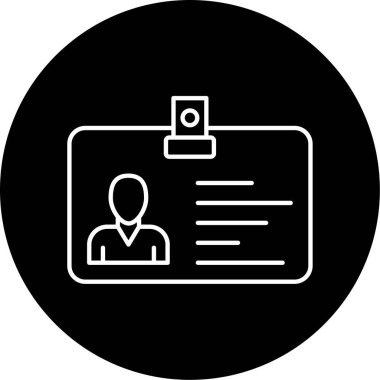 ID kart simgesi vektör illüstrasyonu