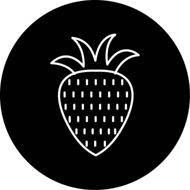 Çilek simgesi vektör çizimi