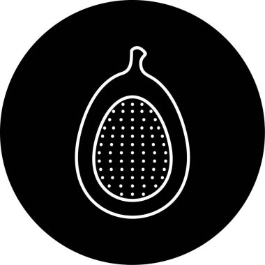 İncir ikonu vektör illüstrasyonu