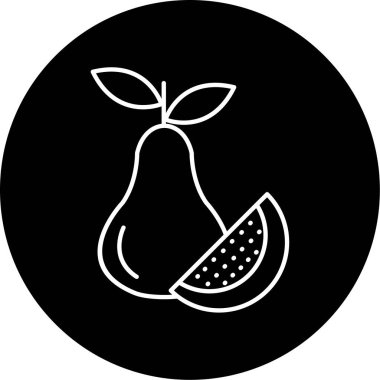 Guava simge vektör illüstrasyonu