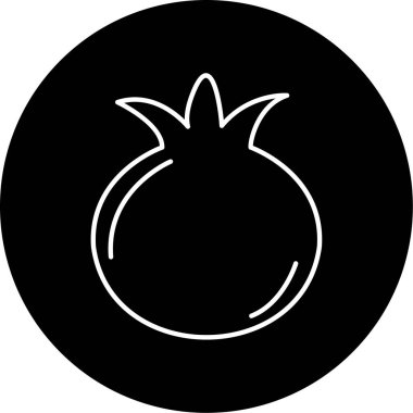 Nar simgesi vektör illüstrasyonu