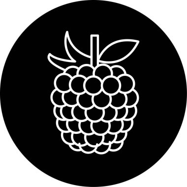 ahududu ikonu vektör çizimi