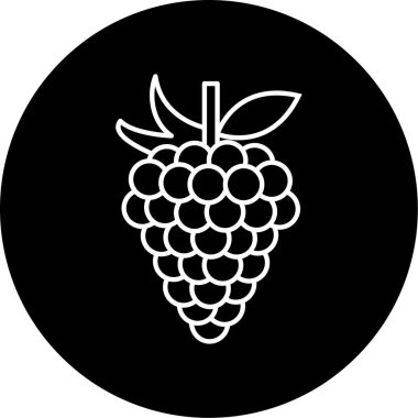 üzüm ikonu vektör illüstrasyonu