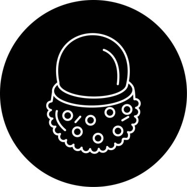 Lychee simgesi vektör illüstrasyonu