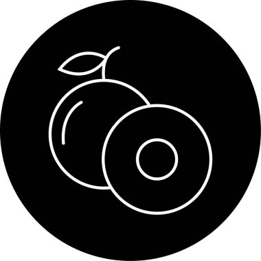 Longan simge vektör illüstrasyonu