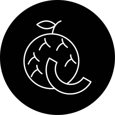 Kavun simgesi vektör illüstrasyonu