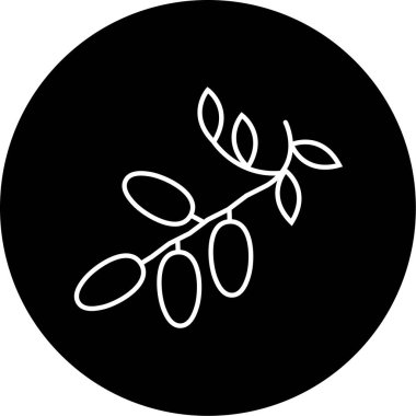 zeytin ikonu vektör illüstrasyonu