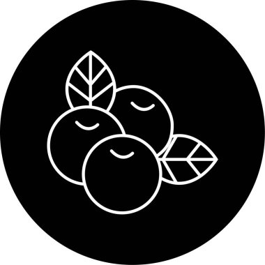 Kızılcık ikonu vektör illüstrasyonu