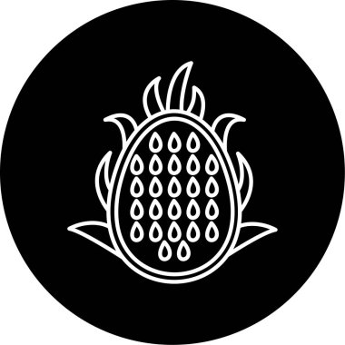 Ejder Meyvesi ikonu vektör illüstrasyonu