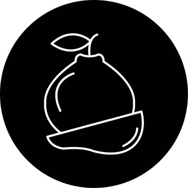 Quince simge vektör illüstrasyonu