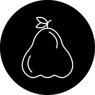 Gül elma ikonu vektör illüstrasyonu