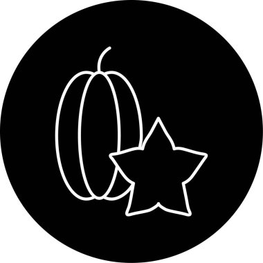 Star meyve simge vektör çizim