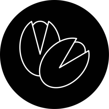 Fıstık ikonu vektör illüstrasyonu