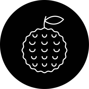 Jackfruit ikon vektör illüstrasyonu