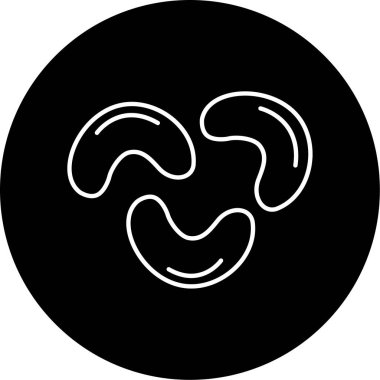 Kaju ikonu vektör illüstrasyonu