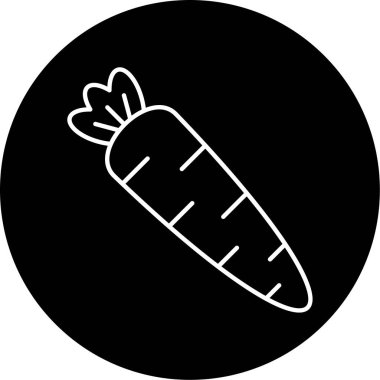 Havuç simgesi vektör illüstrasyonu