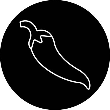 chili pepper simge vektör illüstrasyonu