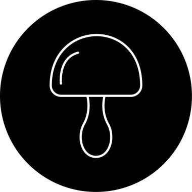 Mashroom simge vektör illüstrasyonu